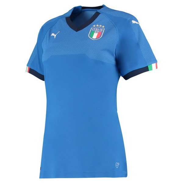 Camiseta Italia 1ª Mujer 2018 Azul